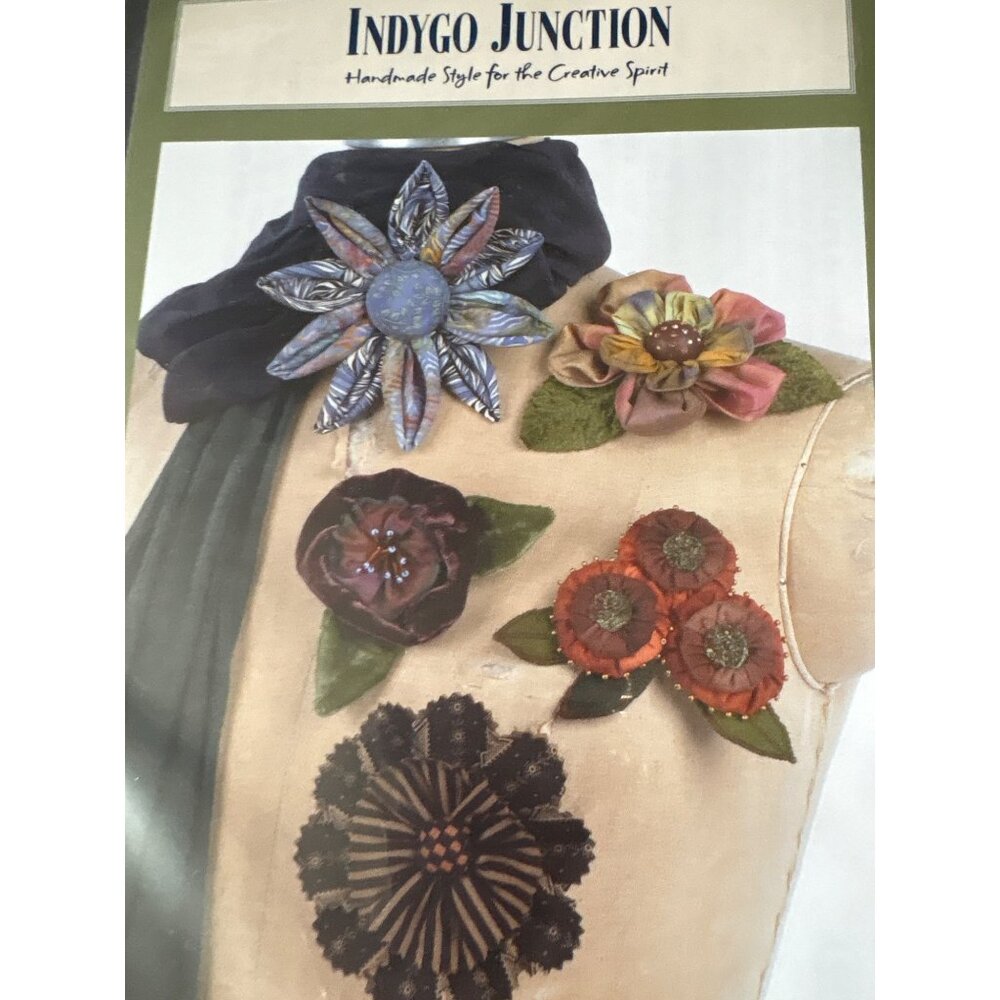 Indygo Junction Petaluma IJ737 Floral Brooch Pattern by Tamara Vandergriff Desig